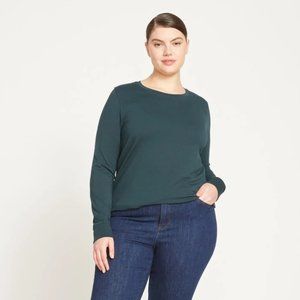 NWT Universal Standard Long Sleeve Tee Rex in Deep Sea